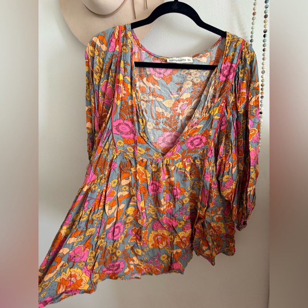 Boho Floral Viral TikTok Romper - Picture 6 of 9